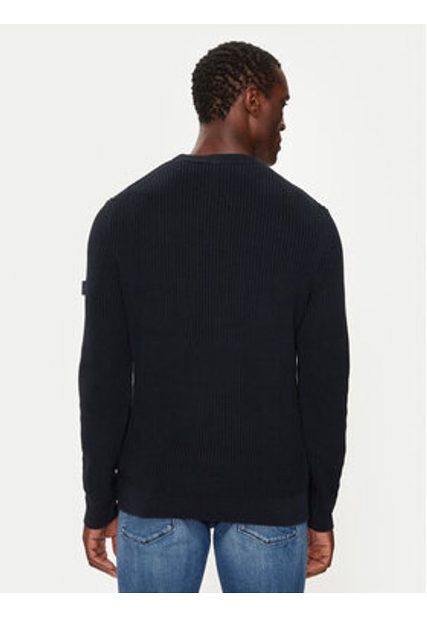 JOOP! Jeans Sweter 15 JJK-13Haro 30042634 Granatowy Modern Fit. Kolor: niebieski. Materiał: bawełna