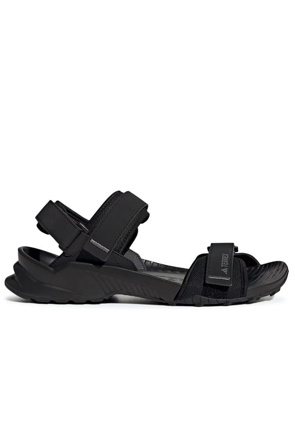 Adidas - Sandały męskie adidas Terrex Hydroterra JQ2231 - czarne. Zapięcie: klamry. Kolor: czarny. Materiał: syntetyk. Wzór: paski. Sezon: lato. Model: Adidas Terrex. Sport: turystyka piesza