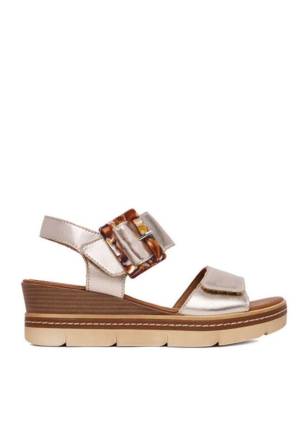 Remonte Sandały CEO-D2L53-90 Złoty. Kolor: złoty. Materiał: skóra, syntetyk