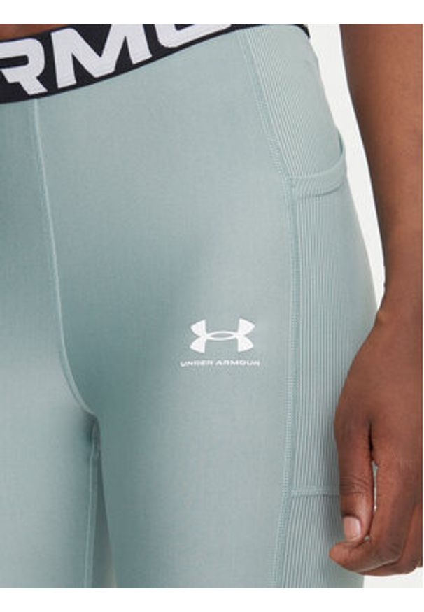 Under Armour Legginsy HeatGear 1388693 Zielony Slim Fit. Kolor: zielony. Materiał: syntetyk
