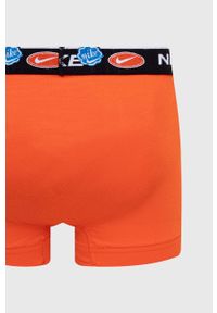 Nike bokserki 3-pack męskie kolor pomarańczowy. Kolor: pomarańczowy. Materiał: tkanina, skóra, włókno #5