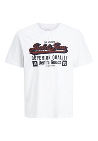 Jack & Jones T-Shirt Logo 12279535 Biały Standard Fit. Kolor: biały. Materiał: bawełna #4