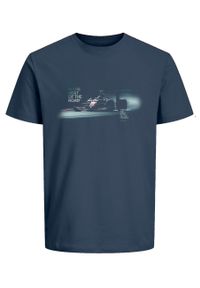 Volcano - Bawełniany t-shirt, Comfort Fit, T-FAST. Okazja: na co dzień. Materiał: bawełna. Długość: krótkie. Wzór: nadruk. Styl: casual #1