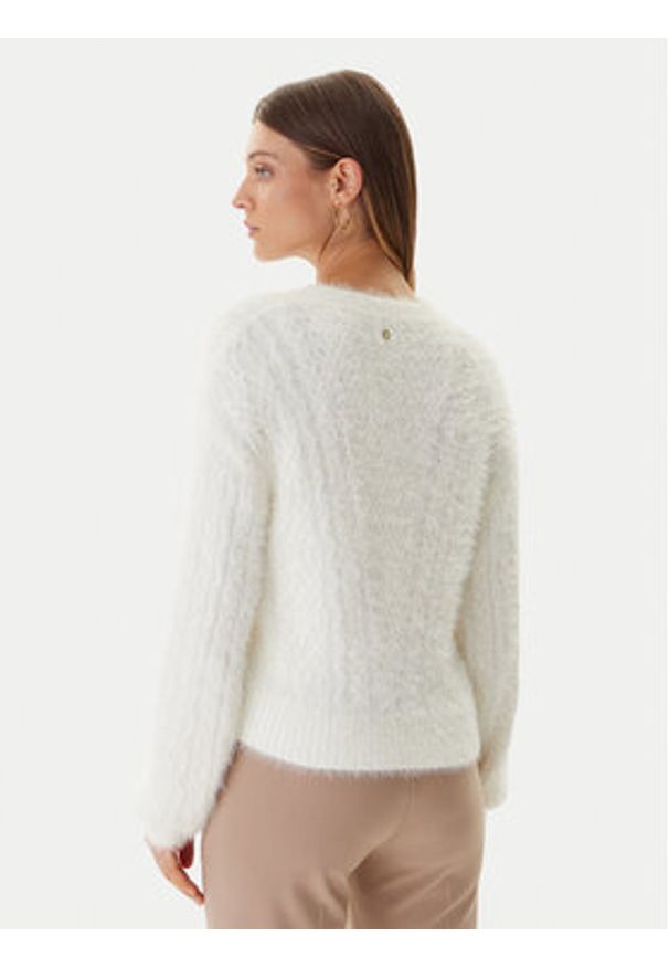 Guess Kardigan W5BR0D Z3BH0 Écru Relaxed Fit. Kolor: kremowy. Materiał: syntetyk