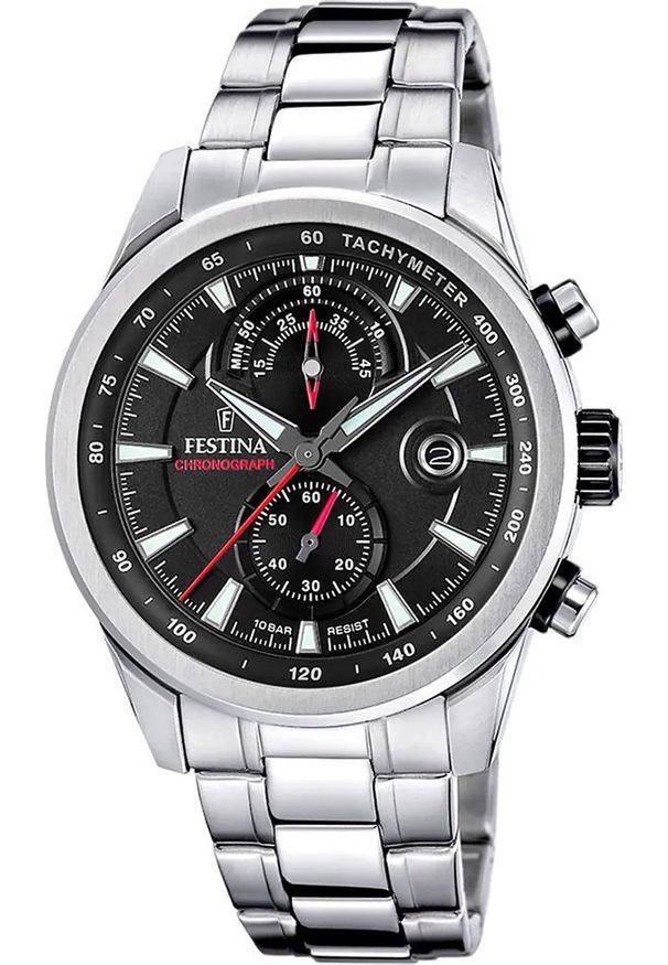 Zegarek męski Festina F20694-6 srebrny. Kolor: srebrny