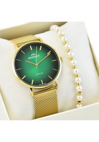 Zegarek Bisset Zestaw damski zegarek Szwajcarski ARITTE zielony + bransoletka. Kolor: zielony #1