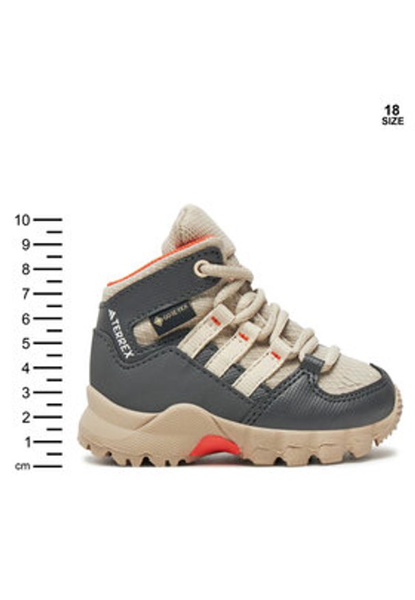 Adidas - adidas Trekkingi Terrex Mid GORE-TEX ID0934 Beżowy. Kolor: beżowy. Materiał: materiał. Technologia: Gore-Tex. Model: Adidas Terrex. Sport: turystyka piesza