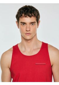 Big-Star - Koszulka męska bez rękawów czerwona Soner 603. Kolor: czerwony. Materiał: dzianina. Długość rękawa: bez rękawów. Wzór: nadruk. Sezon: lato. Styl: klasyczny, sportowy #4
