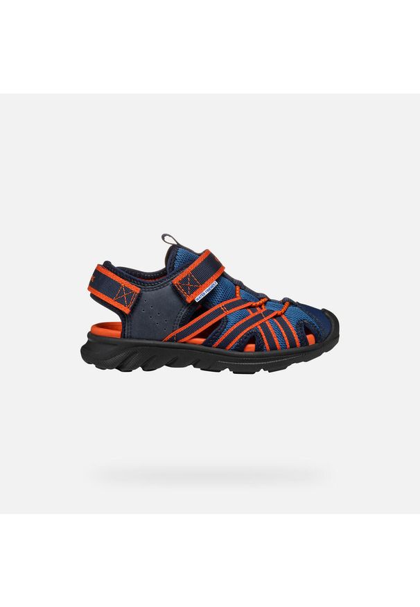 Sandały Geox Model J Sandal Airadyum Bo Kolor Niebieski. Kolor: czerwony, niebieski, wielokolorowy. Materiał: syntetyk, tkanina. Sezon: lato