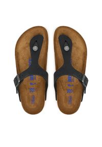 Birkenstock Japonki Gizeh SFB LENB 1019015 Czarny. Kolor: czarny. Materiał: skóra, nubuk #1