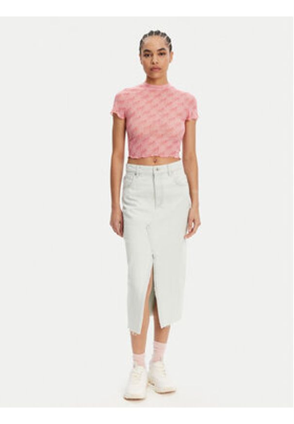 Hugo - HUGO Spódnica jeansowa Galita 50534746 Niebieski Regular Fit. Kolor: niebieski. Materiał: bawełna