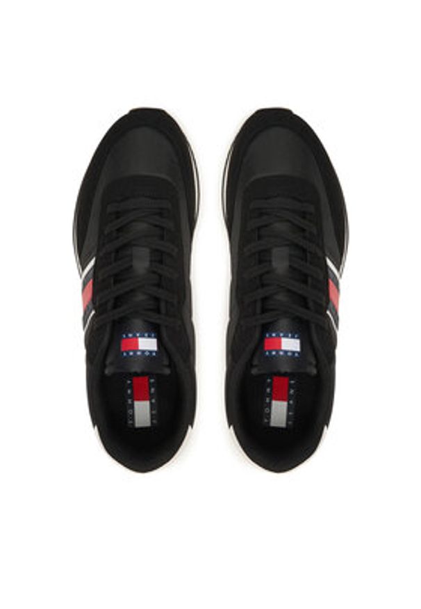 Tommy Jeans Sneakersy Tjm Classic Runner EM0EM01709 Czarny. Kolor: czarny. Materiał: materiał