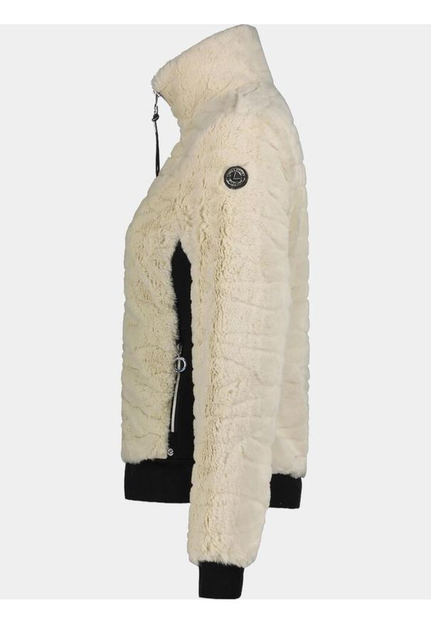 LUHTA - Sweter damski Luhta Isolahti. Kolor: beżowy. Materiał: futro, polar. Sezon: zima. Sport: turystyka piesza