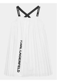 Karl Lagerfeld Kids Sukienka Z12246 D Biały Relaxed Fit. Kolor: biały. Materiał: syntetyk #4