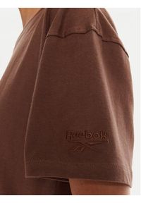 Reebok T-Shirt RK25315CCW Brązowy Regular Fit. Kolor: brązowy. Materiał: bawełna