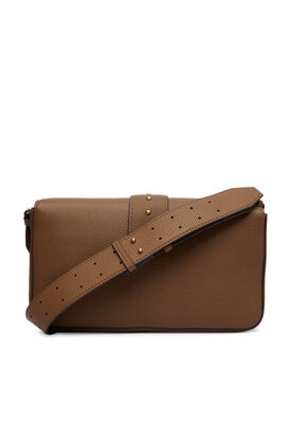 Pinko - PINKO Torebka Love One Classic Slouchy Fl PLTT 104524 A2OX Brązowy. Kolor: brązowy. Materiał: skórzane