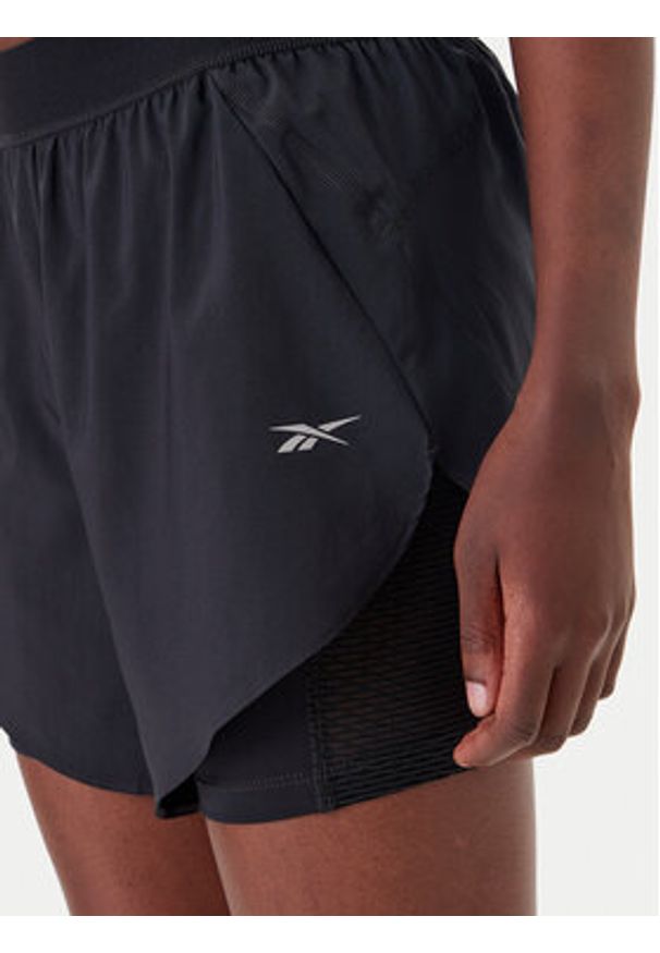 Reebok Szorty sportowe Running 100075412 Czarny Regular Fit. Kolor: czarny. Materiał: syntetyk. Sport: bieganie