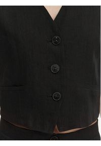 Marella Kamizelka garniturowa Veranda 2615151032 Czarny Regular Fit. Kolor: czarny. Materiał: len #2
