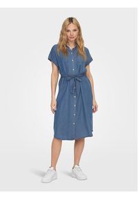 only - ONLY Sukienka koszulowa Pema 15250429 Granatowy Loose Fit. Kolor: niebieski. Materiał: wiskoza. Typ sukienki: koszulowe #2