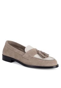 Gino Rossi Loafersy ELISA-E25-26390 Beżowy. Kolor: beżowy. Materiał: zamsz, skóra #3