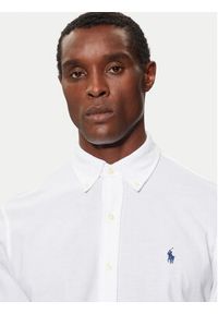 Polo Ralph Lauren Koszula 710654408003 Biały Regular Fit. Typ kołnierza: polo. Kolor: biały. Materiał: bawełna #4