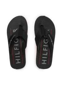 TOMMY HILFIGER - Tommy Hilfiger Japonki Massage Footbed FM0FM04474 Czarny. Kolor: czarny. Materiał: materiał #1