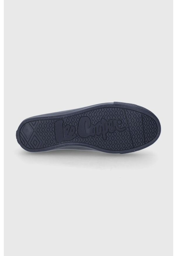 Lee Cooper tenisówki męskie kolor granatowy. Zapięcie: sznurówki. Kolor: niebieski. Materiał: guma