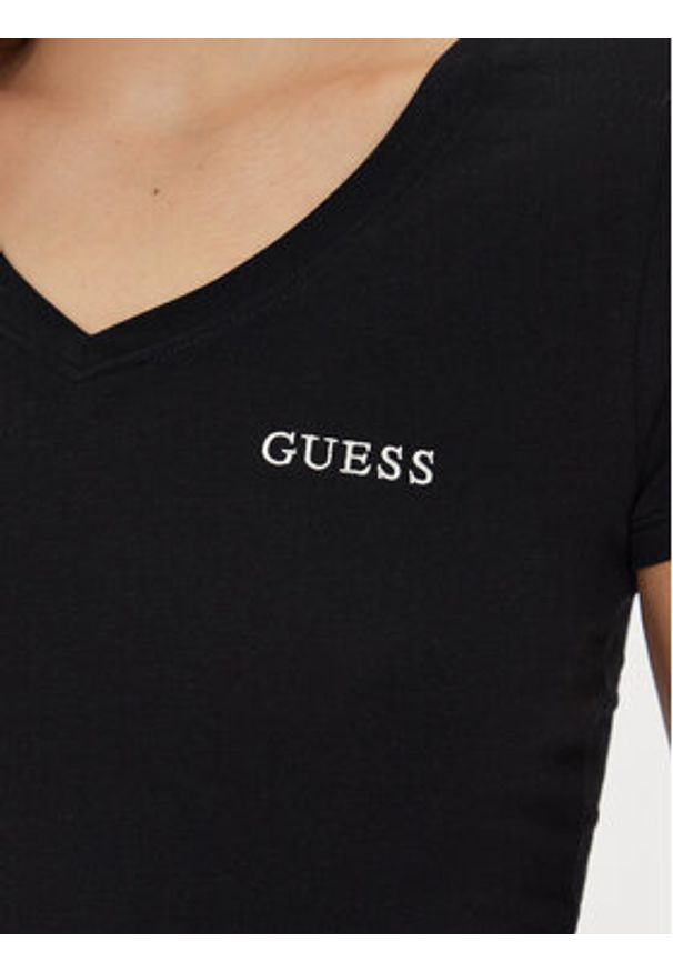 Guess T-Shirt O5RI02 KBBU1 Czarny Regular Fit. Kolor: czarny. Materiał: bawełna