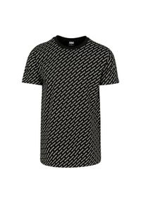 Urban Classics - Koszulka duże rozmiary Urban Classic allover logo. Kolor: czarny #1