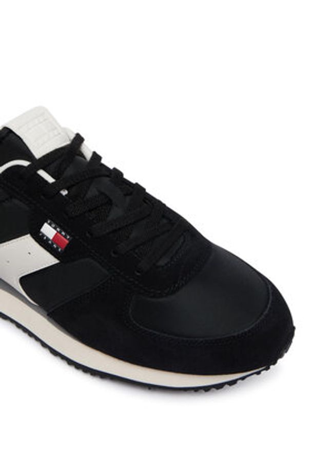 Tommy Jeans Sneakersy Tjm Eva Runner Mix Material EM0EM01737 Czarny. Kolor: czarny. Materiał: zamsz, skóra