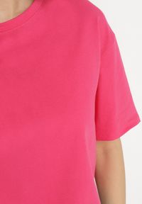 Born2be - Różowy Krótki T-shirt Oversize Lilu. Kolor: różowy. Długość: krótkie #5