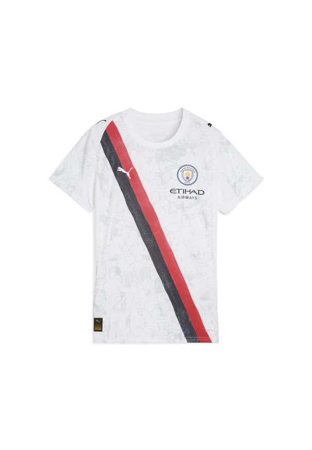 Puma - Damska koszulka KIDSUPER × MANCHESTER CITY PUMA. Kolor: biały, wielokolorowy, czarny