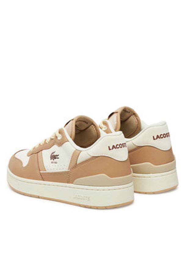 Lacoste Sneakersy 7-49SFA0072 Beżowy. Kolor: beżowy. Materiał: skóra