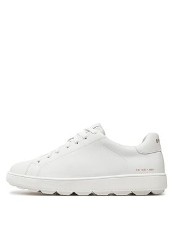 Geox Sneakersy U Spherica Ecub-1 U45GPC 00085 C1000 Biały. Kolor: biały. Materiał: skóra