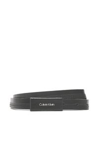 Calvin Klein Pasek Damski Daily Dressed Plaque 2cm Belt K60K610499 Czarny. Kolor: czarny. Materiał: skóra