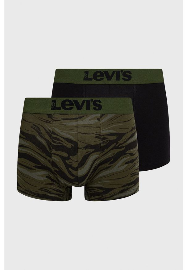 Levi's® - Levi's bokserki (2-pack) męskie kolor zielony. Kolor: zielony. Materiał: bawełna