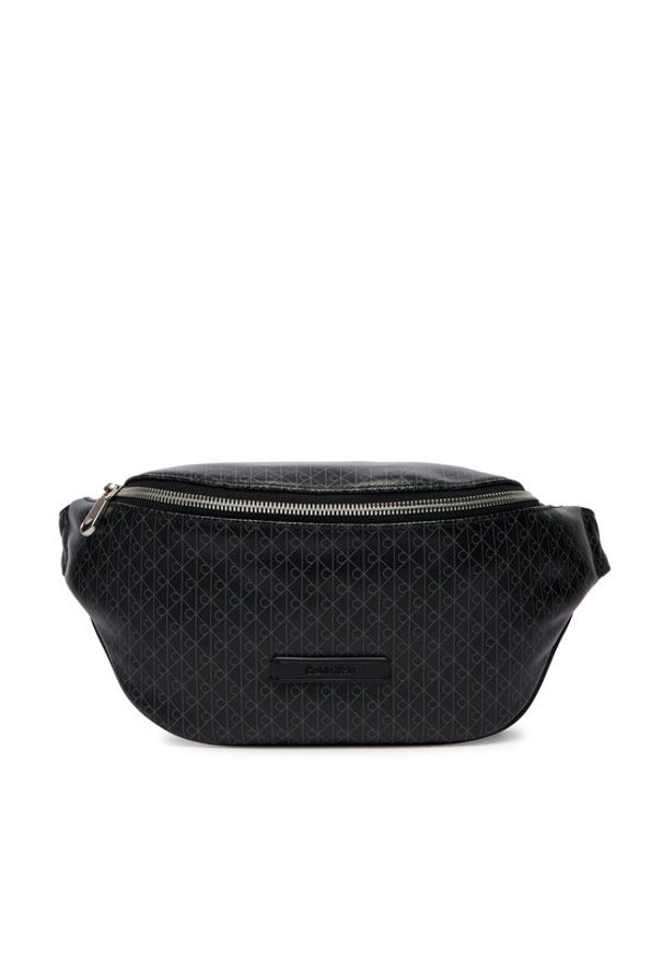 Calvin Klein Nerka Emblem Aop Coated Waistbag LV04D3135G Czarny. Kolor: czarny. Materiał: skóra