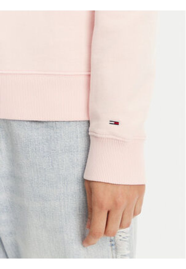 Tommy Jeans Bluza Tonal Crest DW0DW20637 Różowy Regular Fit. Kolor: różowy. Materiał: bawełna