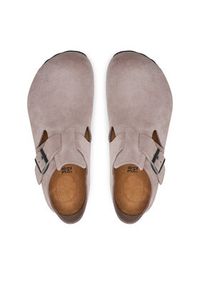 Birkenstock Klapki London 1028099 Fioletowy. Kolor: fioletowy. Materiał: zamsz, skóra #4