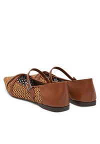 Max Mara Baleriny 2514521332600 Bordowy. Kolor: czerwony. Materiał: skóra