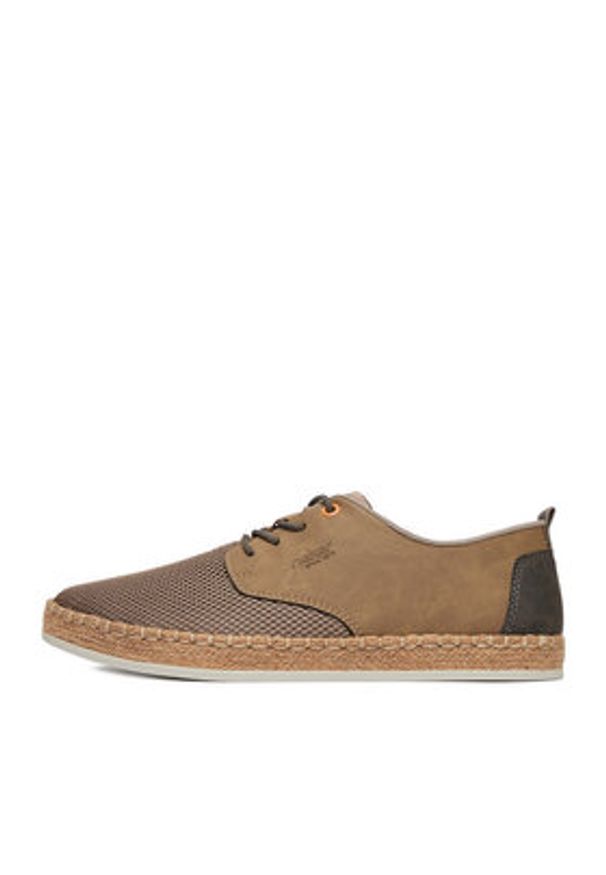 Rieker Espadryle CEO-B2648-64 Beżowy ciemny. Kolor: beżowy. Materiał: materiał