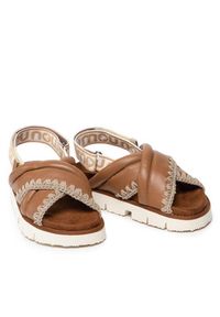 Mou Sandały New Bio # 03 Criss-Cross Upper SW461004C Brązowy. Kolor: brązowy. Materiał: skóra #7
