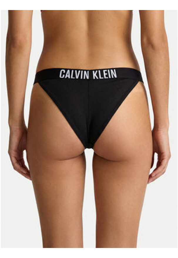 Calvin Klein Swimwear Dół od bikini LV00Q61213 Czarny. Kolor: czarny. Materiał: syntetyk