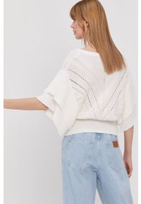 Morgan Sweter damski kolor biały. Kolor: biały. Długość rękawa: krótki rękaw. Długość: krótkie #4
