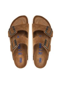 Birkenstock Klapki Arizona Sfb 1030865 Brązowy. Kolor: brązowy. Materiał: skóra, zamsz #6