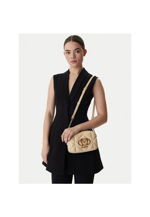 Love Moschino - Torebka LOVE MOSCHINO. Kolor: beżowy