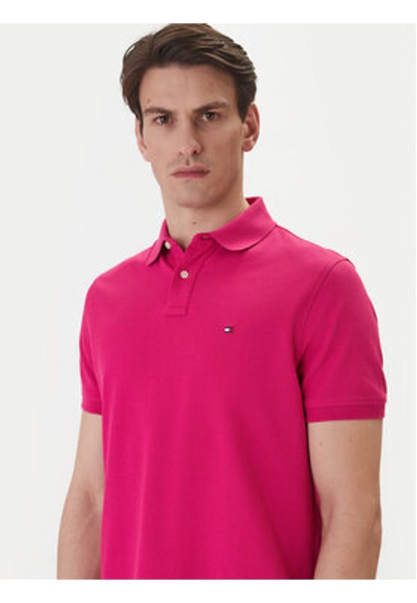 TOMMY HILFIGER - Tommy Hilfiger Polo 1985 MW0MW17770 Różowy Regular Fit. Typ kołnierza: polo. Kolor: różowy. Materiał: bawełna