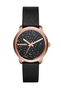 Diesel - Zegarek DZ5520. Kolor: czarny. Materiał: skóra, materiał