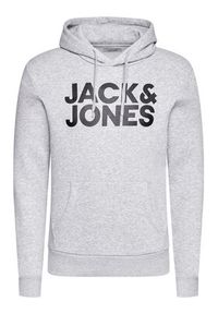 Jack & Jones - Jack&Jones Bluza Corp Logo 12152840 Szary Regular Fit. Kolor: szary. Materiał: bawełna #4