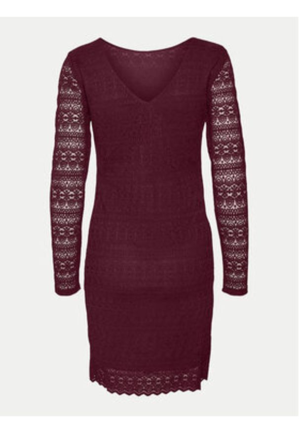 Vero Moda Sukienka koktajlowa Zoe 10315445 Bordowy Slim Fit. Kolor: czerwony. Materiał: syntetyk. Styl: wizytowy